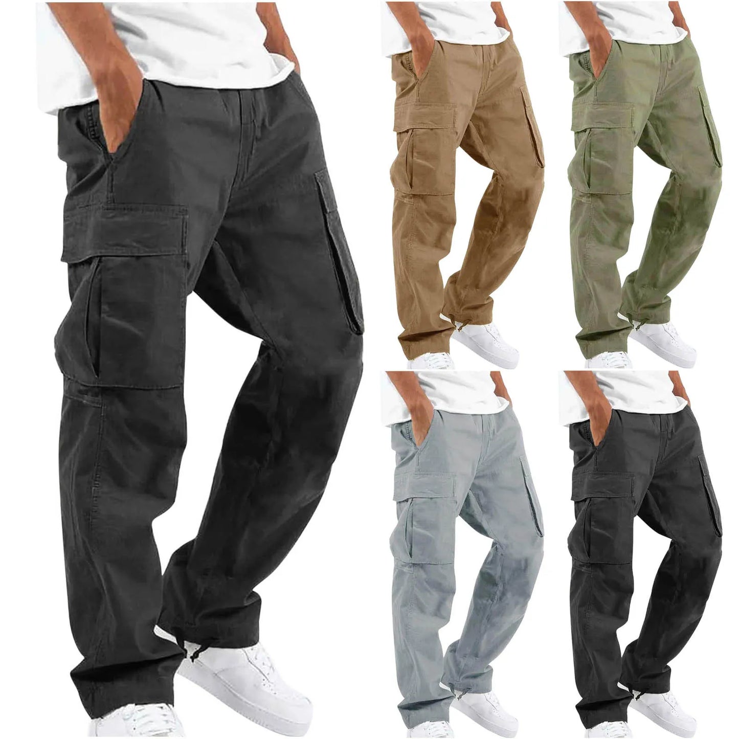 Men's Drawstring Cargo Pants