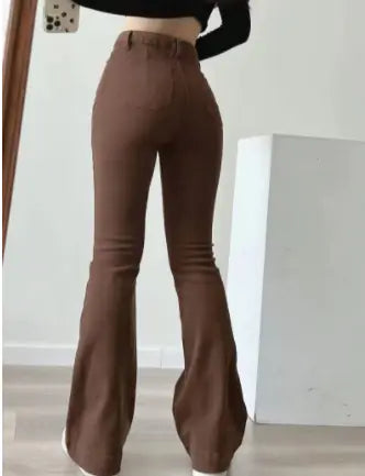 Classic High Waist Slim Denim Pants for Women